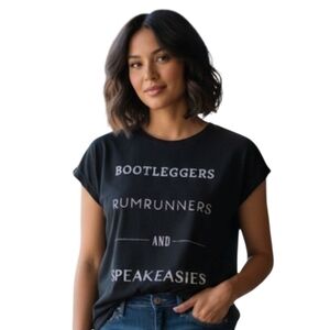 Haute Hippie Short‎ Sleeve Black Graphic Tee Size XS